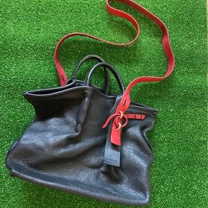 Unique handmade cow leather bag